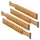 KESPER Schubladentrenner 4er Pack 45,5 x 1,5 x 6 cm Braun