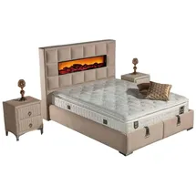 JV Möbel Boxspringbett 147 x 220 cm Beige