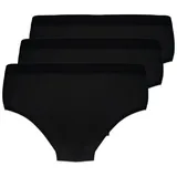 Pompadour Hüftslip 3 St. Schwarz 44