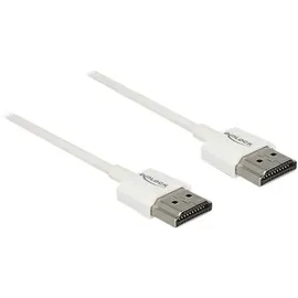 DeLock HDMI-Anschlusskabel HDMI-A Stecker 0,25 m Weiß