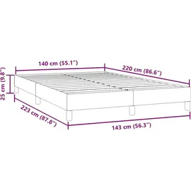 vidaXL Boxspringbett 140 x 220 cm Dunkelgrün