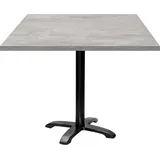 Tisch 90 x 90 cm – Modell Bazila aus Naturbeton - Grau