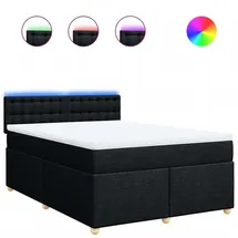 vidaXL Boxspringbett 140 x 200 cm Schwarz