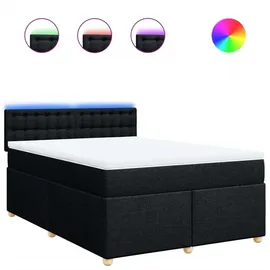 vidaXL Boxspringbett 140 x 200 cm Schwarz