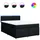 vidaXL Boxspringbett 140 x 200 cm Schwarz