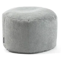 mokebo Pouf Cord 50 x 30 x 50 cm Grau