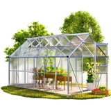 Gardebruk Gewächshaus Aluminium Silber HKP 7 mm 7,2 m2