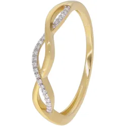 GLIZZ GL8764 Damenring 333 Gold (8 Karat) Zirkonia-Ring, 50/15,9