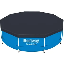 BESTWAY Pool-Abdeckplane Flowclear grau 305 cm