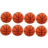 HOLIDYOYO 2 Sätze Basketball-laterne Netz Korbspiele Basketball-klassenzimmer- Basketball-piñata Sportballons Basketball-papierlaternen Sport-motto-party- Eisen Orange 3 Stück * 2