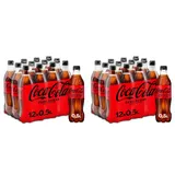 Coca-Cola Zero 24x500ml Flaschen Vorratspack 2x12er Colagetränk zuckerfrei 24er