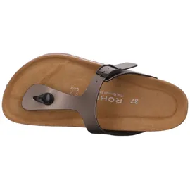 ROHDE Damen Zehentrenner Pantolette Metallic-Optik Alba 5600, Größe:39 EU,
