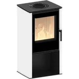 HITZE Kaminofen LUPO S-W weiß 6,5 kW Holzofen Stückholzkamin Stückholzofen