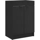 vidaXL Badezimmerschrank 56 x 81 cm Schwarz