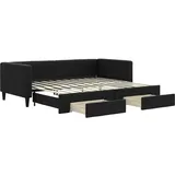 vidaXL Tagesbett 90 x 200 cm Schwarz