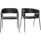 Schwarze Designstühle (2er-Set) WESS