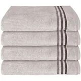 SCHIESSER Skyline Color Handtuch 4 x 50 x 100 cm silber