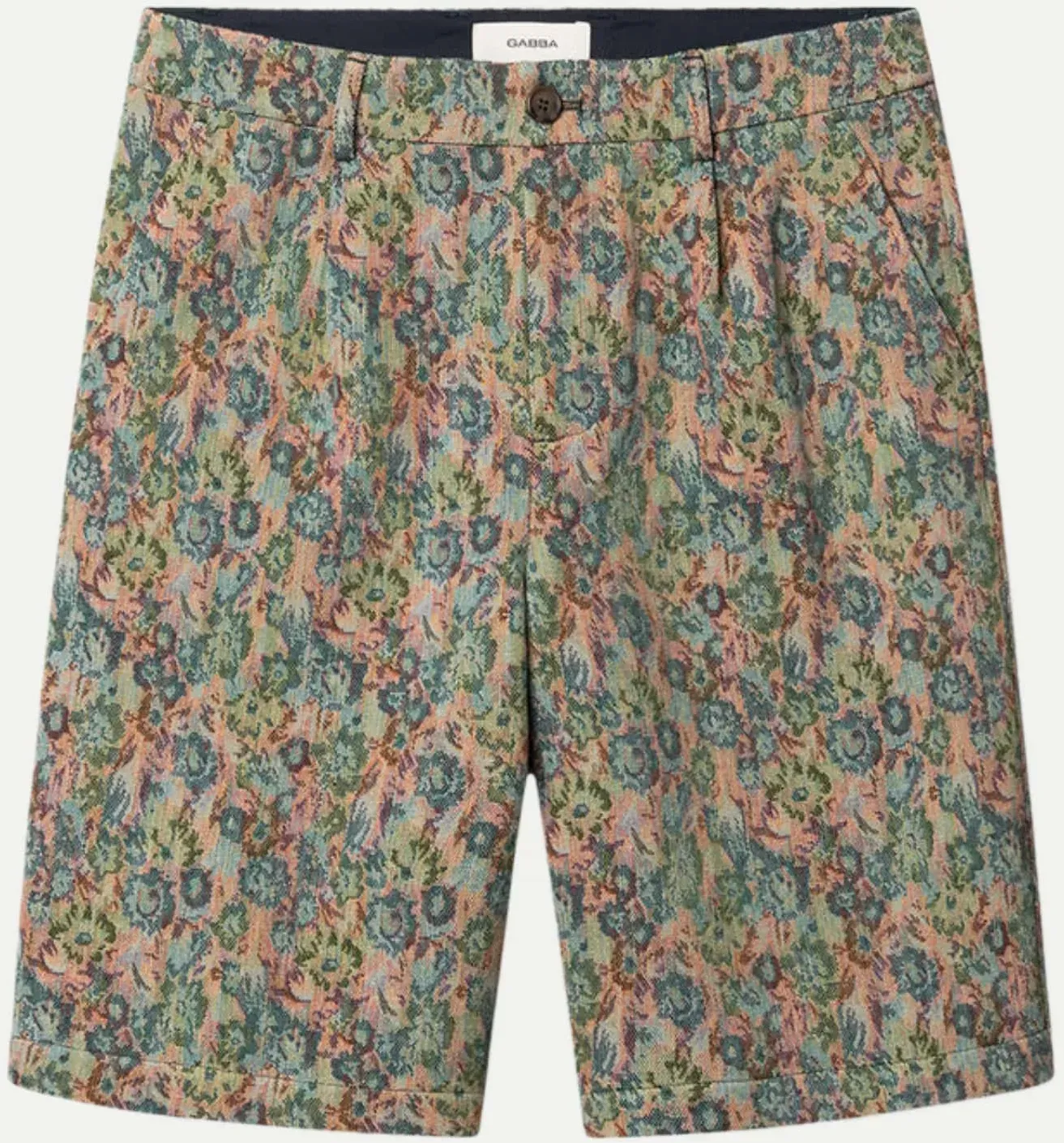 Chino-Shorts mit floralem Muster Mehrfarbig M