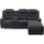 vente-unique Ecksofa mit Relaxfunktion aus anthrazitfarbenem Stoff MACEDONIA