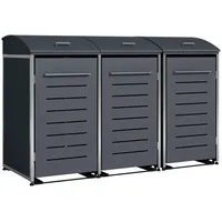 DEGAMO Mülltonnenbox KIEL 211 x 83 x 136 cm grau