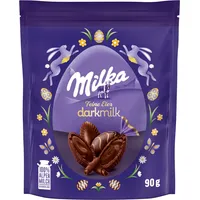 Milka Feine Eier Dark Milk – Osterschokolade mit intensiver Schokolade – einzeln verpackte Schoko-Eier – 90g (Packung mit 5)