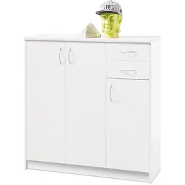 Die Möbelfundgrube Highboard 109 x 112 x 35 cm Weiß