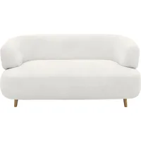 Home Affaire 2-Sitzer HOME AFFAIRE "Tistam Runde Form", weiß, B:160cm H:73cm T:86cm, 95% Polyester, 5% Nylon, Sofas, perfektes Einzelstück, organische Form, Füße aus massivem Holze