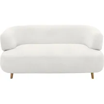 Home Affaire 2-Sitzer HOME AFFAIRE "Tistam Runde Form", weiß, B:160cm H:73cm T:86cm, 95% Polyester, 5% Nylon, Sofas, perfektes Einzelstück, organische Form, Füße aus massivem Holze