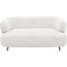 Home Affaire 2-Sitzer HOME AFFAIRE "Tistam Runde Form", weiß, B:160cm H:73cm T:86cm, 95% Polyester, 5% Nylon, Sofas, perfektes Einzelstück, organische Form, Füße aus massivem Holze
