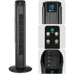Balter Home Turmventilator mit Fernbedienung leise 80 cm Ventilator Timer Säulenventilator