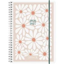 Baier & Schneider Schülerkalender Daisy A5 Weiß 2026/2027