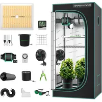Mars Hydro TS1000 Growzelt Komplettset LED Grow Light Lampe 80X80X160cm Indoor Grow Tent Set mit 4" Belüftungssatz