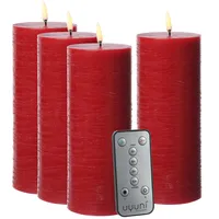 uYuni LED Kerzenset PIA 20 cm rot 4 St.