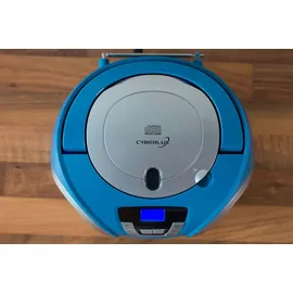 Cyberlux CD-Player mit LED-Beleuchtung | Kopfhöreranschluss | Tragbares Stereo Radio Blau