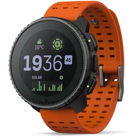 Suunto Vertical Solar BT 49 mm Edelstahlgehäuse schwarz Silikonarmband orange M
