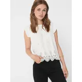 Only Onlsilla Life S/L Frill Top Weiß XS