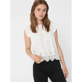 Only Onlsilla Life S/L Frill Top Weiß XS