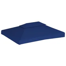 vidaXL Pavillon-Dachplane mit Kaminabzug 310 g/m2 4x3 m Blau