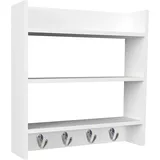 VCM Hängeregal 60 x 60 x 15 cm Weiß
