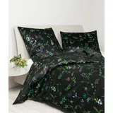 Janine Bettwäsche Mako-Satin Baumwoll-Bettwäsche Moments, 100% Baumwolle, 2 teilig, 60° Wäsche blau|grün