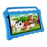 Tibuta 7 Kinder-Tablet, 7 Zoll 1024 x 600 IPS HD-Display, WiFi 2G + 32 GB, Kindersicherungsmodus, Kleinkinder-Tablet mit kinderfreundlicher Hülle für die Kids Edition(hellblau)