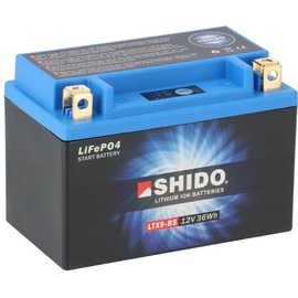 Shido LTX9-BS Lithium Motorradbatterie 3Ah 12V YTX9-BS