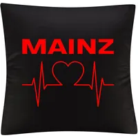 Multifanshop Kissenbezug - Mainz - Herzschlag - Druck rot