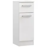 Pelipal Unterschrank TRIER, Weiß matt | Weiß glänzend - B 30 cm breit mit 1 Tür
