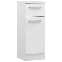 Pelipal Unterschrank TRIER, Weiß matt | Weiß glänzend - B 30 cm breit mit 1 Tür