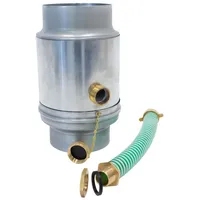 Zambelli Regenwassersammler ø 80mm inkl. Schlauchanschluss Silber