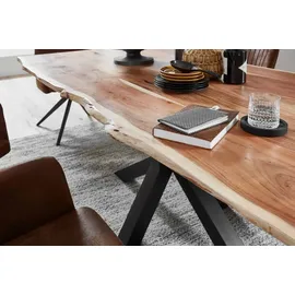 möbelliebling Quincy 160 x 77 x 85 cm Akazie natur/schwarz
