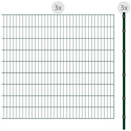 Arvotec Einstabmattenzaun »814 - 915«, (Set, 7 St.), H/L: 180 cm x 6 m grün Zaunelemente Zäune Garten Balkon