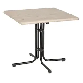 ACAMP Klapptisch Quadratisch Anthrazit-Driftwood 70 cm x 70 cm