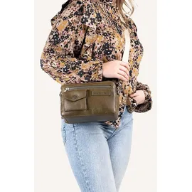 Cowboysbag Franklin Umhängetasche Leder Beige/Green